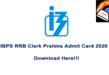 IBPS RRB Clerk Admit Card 2020: Download the Office Assistant Call Letter PDF IBPS RRB Clerk Admit Card 2020